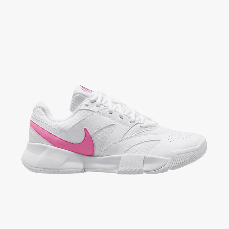 NikeCourt Lite 4, Blanco/Negro/Rosa Alegre, hi-res