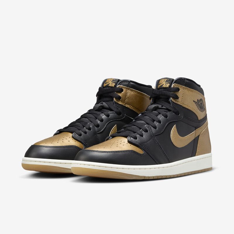 Air Jordan 1 Retro High OG, Negro/Vela/Oro Metalizado, hi-res