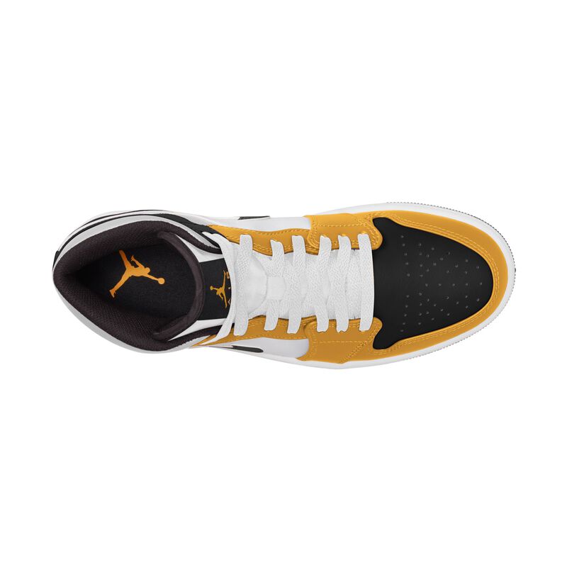 Air Jordan 1 Mid, Amarillo Ocre/Negro-Blanco, hi-res