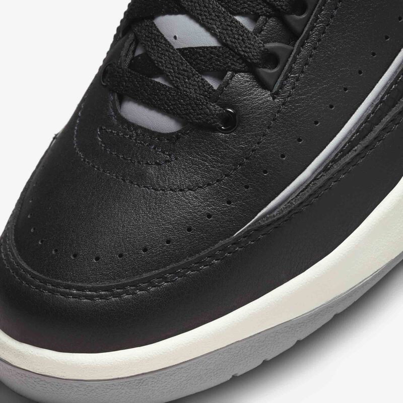 Air Jordan 2 Retro, Negro/Gris cemento-Rojo fuego-Vela, hi-res