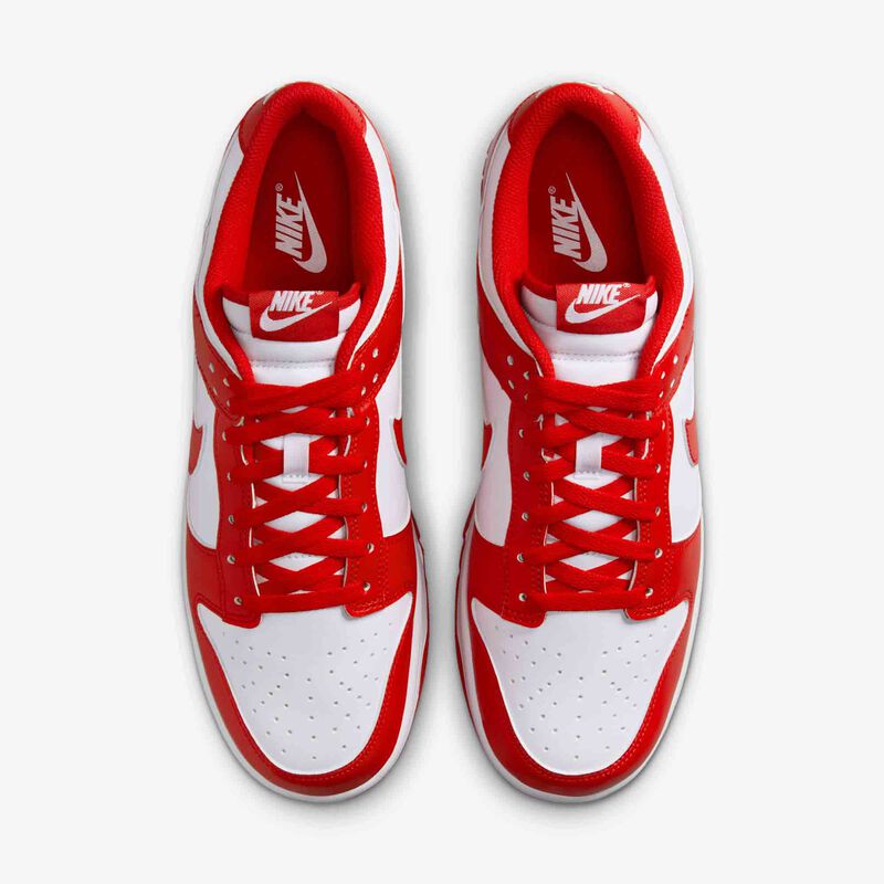 Nike Dunk Low Retro, Blanco/Blanco/Rojo Universitario, hi-res
