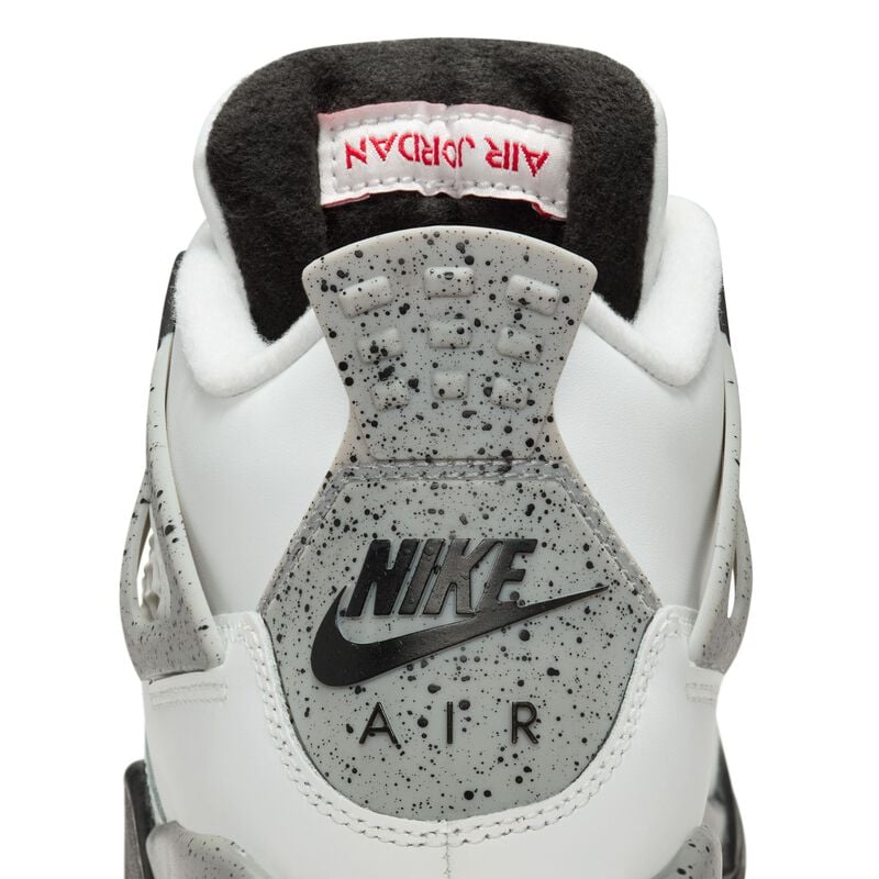 Air Jordan 4 Retro, Blanco Cumbre/Cemento Gris/Negro/Fuego Rojo, hi-res