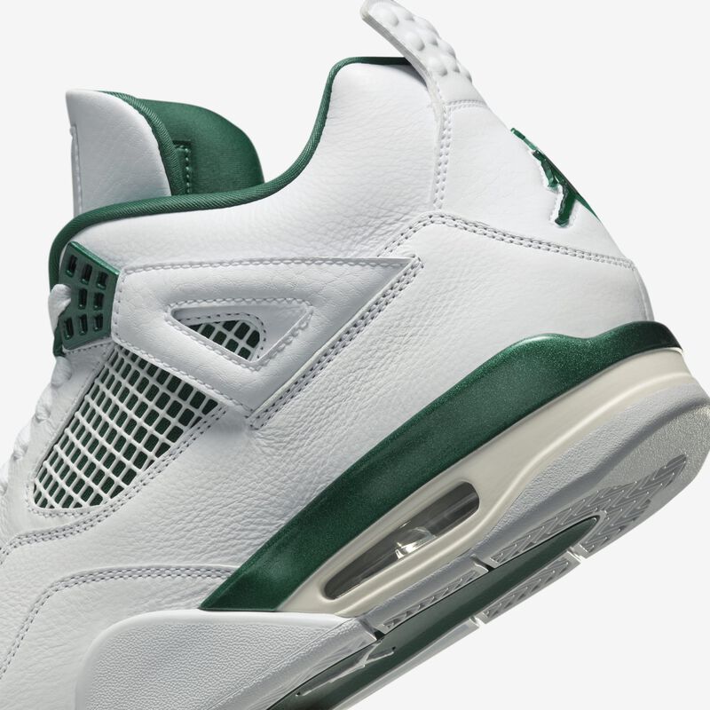 Air Jordan 4 Retro, Blanco/Blanco/Gris Neutro/Verde Oxidado, hi-res