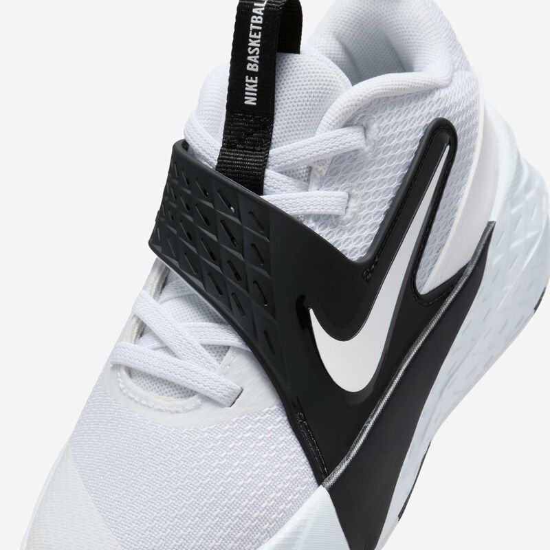 Nike Team Hustle D 12, Blanco/Negro/Blanco, hi-res