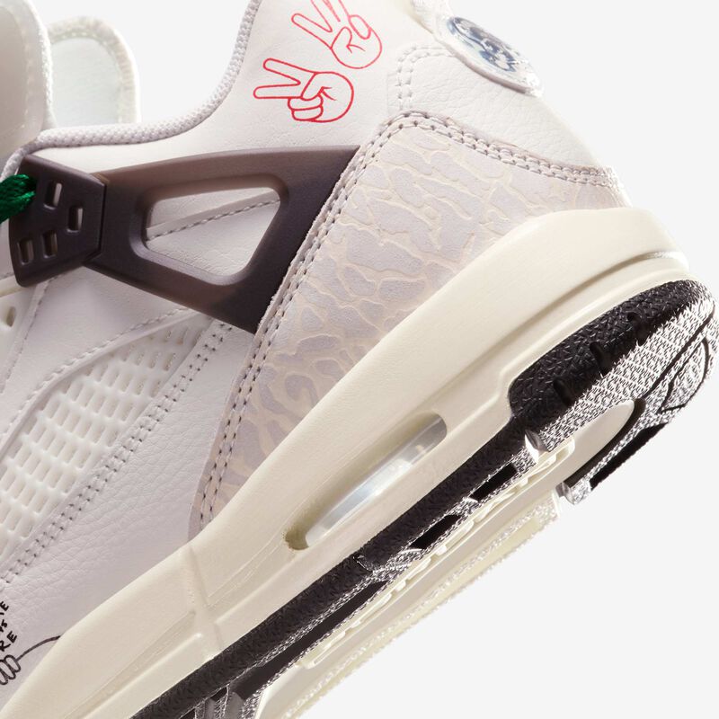 Jordan Spizike Low, Vela/Negro/Verde Pino/Naranja, hi-res