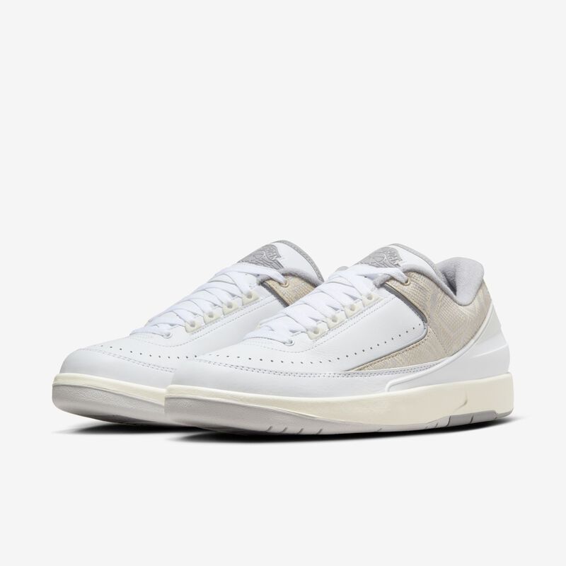 Air Jordan 2 Retro Low, Blanco/Drift de Arena/Gris Neutro/Cemento, hi-res