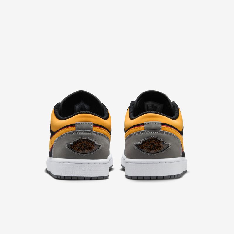 Air Jordan 1 Low SE, Negro/Grafito claro/Rojo cardenal/Naranja vivo, hi-res