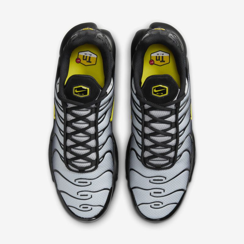 Nike Air Max Plus, Negro/Amarillo Opti-Gris Lobo, hi-res
