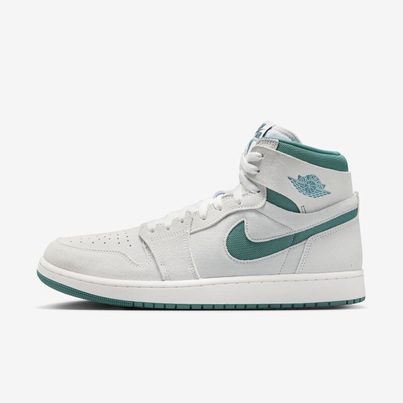 Air Jordan 1 Zoom CMFT 2, Blanco Cumbre/Verde Bicoastal-Oxidado, hi-res