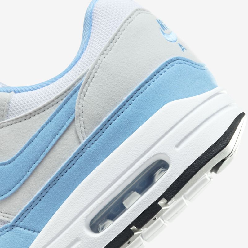 Nike Air Max 1, Blanco/Polvo fotón/Negro/Azul universitario, hi-res