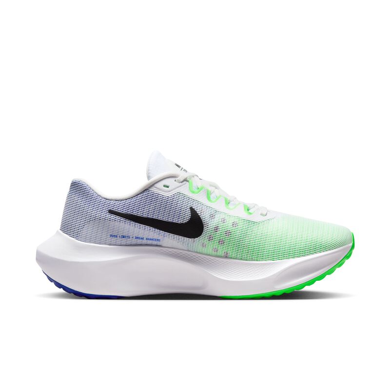 Nike Zoom Fly 5, Blanco/Negro-Verde Strike-Azul Racer, hi-res