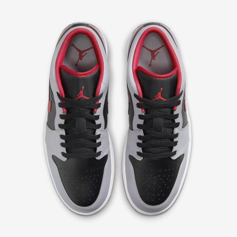 Air Jordan 1 Low, Negro/Gris Cemento/Blanco/Rojo Fuego, hi-res