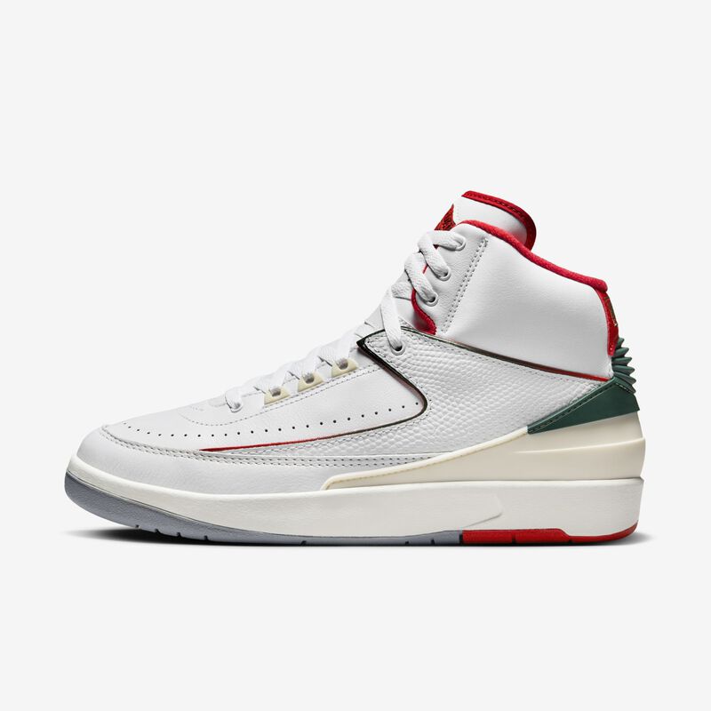 Air Jordan 2 "Origins", Blanco/Abeto/Vela/Rojo pasión, hi-res