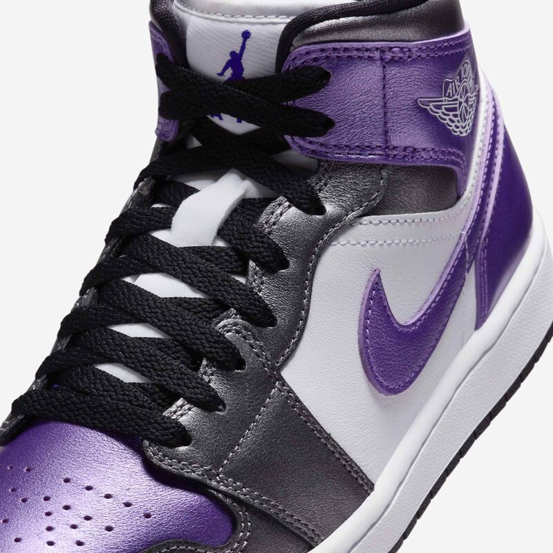 Air Jordan 1 Mid SE, Blanco/Uva Hielo-Negro, hi-res