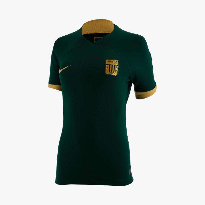 Nike Camiseta Mujer Alianza Lima 2024 Visita, Verde/Dorado, hi-res