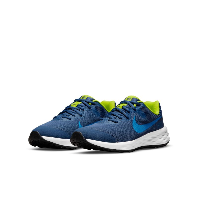 Nike Revolution 6, Azul marino místico/Verde atómico/Azul foto, hi-res