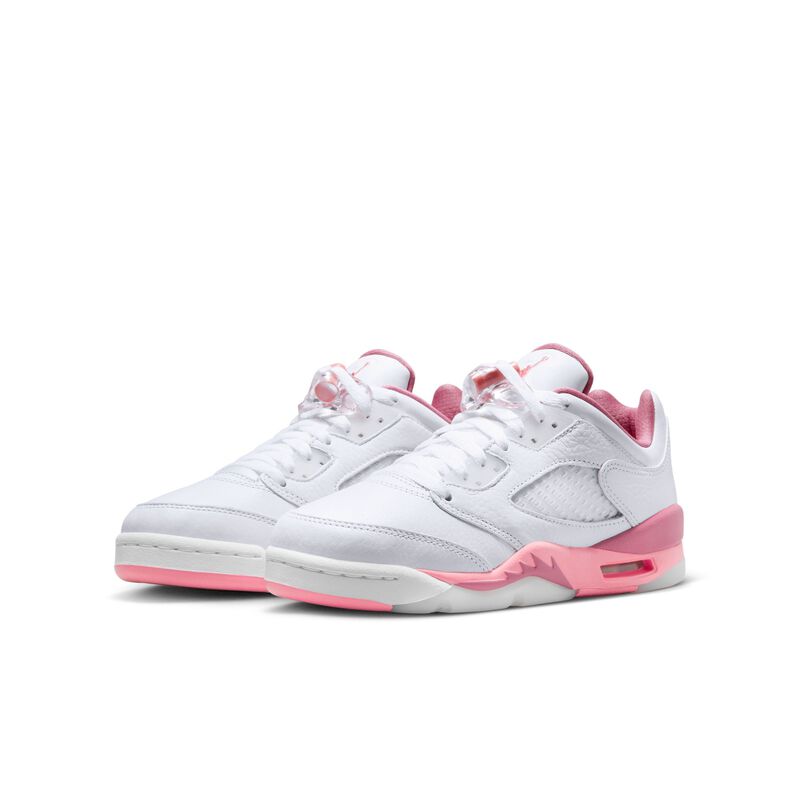 Air Jordan 5 Retro Low, Blanco/Baya del desierto/Negro/Tiza coral, hi-res