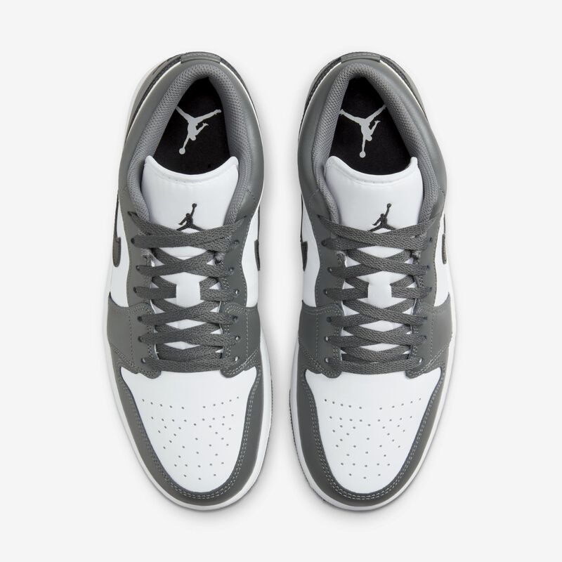 Air Jordan 1 Low, Blanco/Negro-Gris Hierro, hi-res