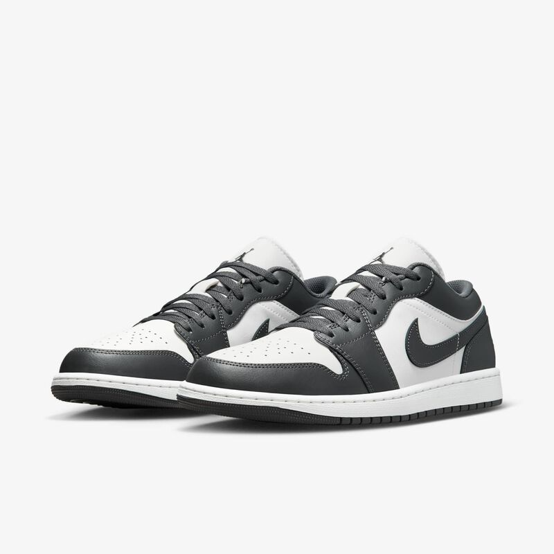Air Jordan 1 Low, Gris Hierro/Blanco Cumbre, hi-res