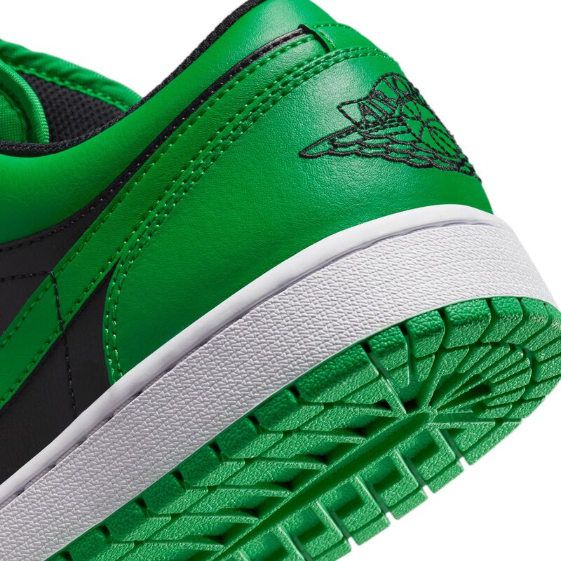 Air Jordan 1 Low, Negro/Verde suerte/Blanco/Negro, hi-res