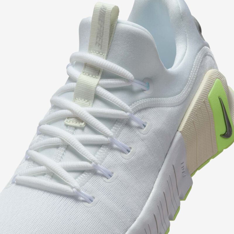 Nike Free Metcon 6, Blanco/Barely Volt/Sail/Plata metalizado, hi-res