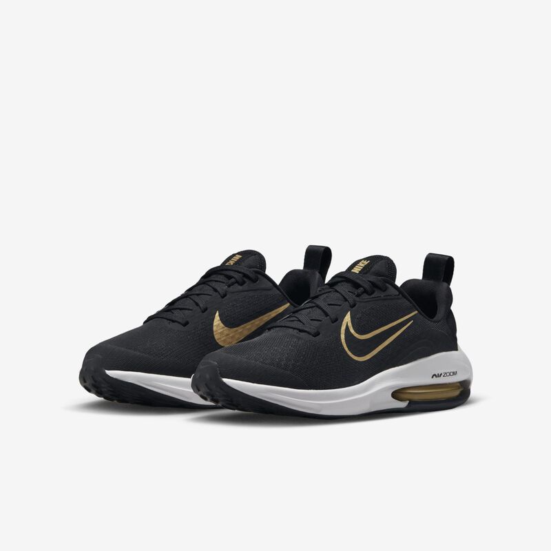 Nike Air Zoom Arcadia 2, Negro/Oro Metálico-Gris Lobo-Blanco, hi-res