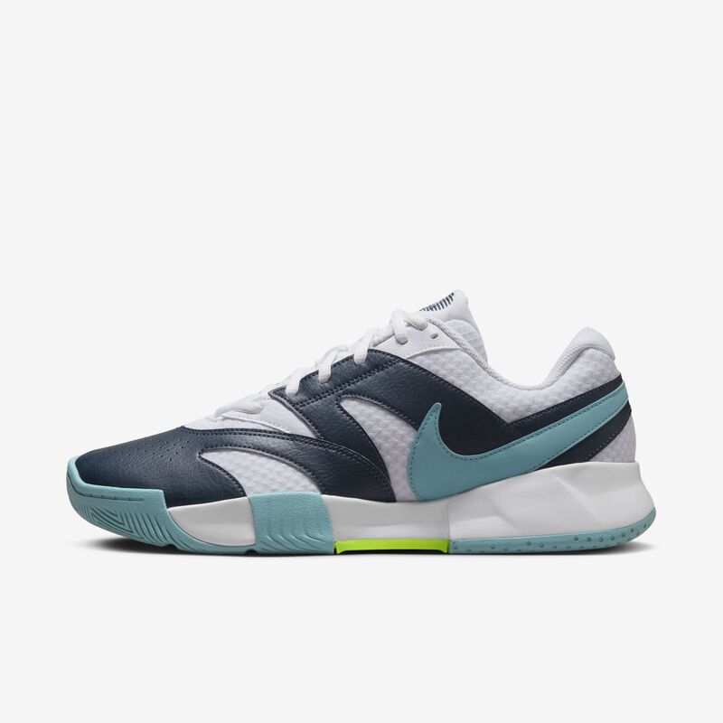 NikeCourt Lite 4, Blanco/Azul Marino Militar/Denim Turquesa/Voltio, hi-res