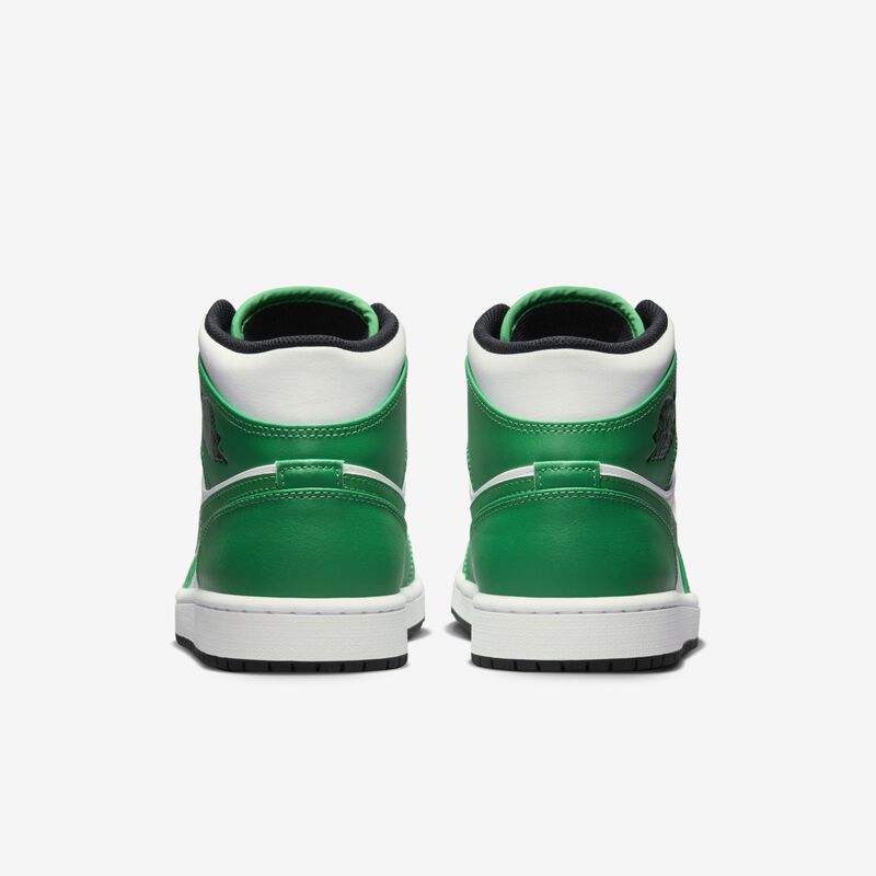 Air Jordan 1 Mid, Verde suerte/Blanco/Negro, hi-res