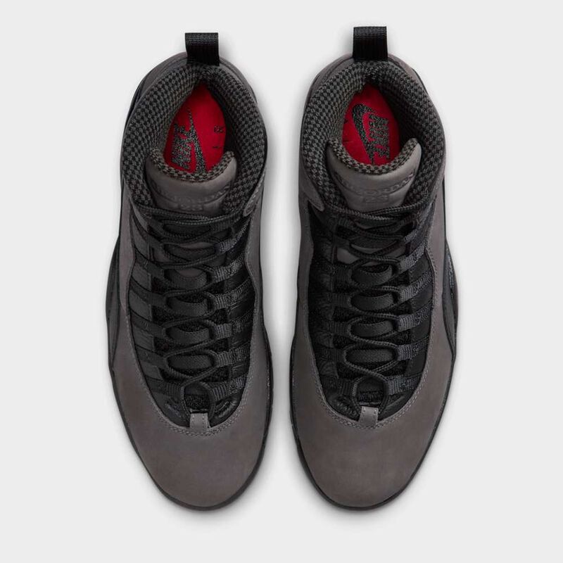 Air Jordan 10 Retro "Charred Grey and Black", Gris carbonizado/Negro/Rojo Verdadero, hi-res