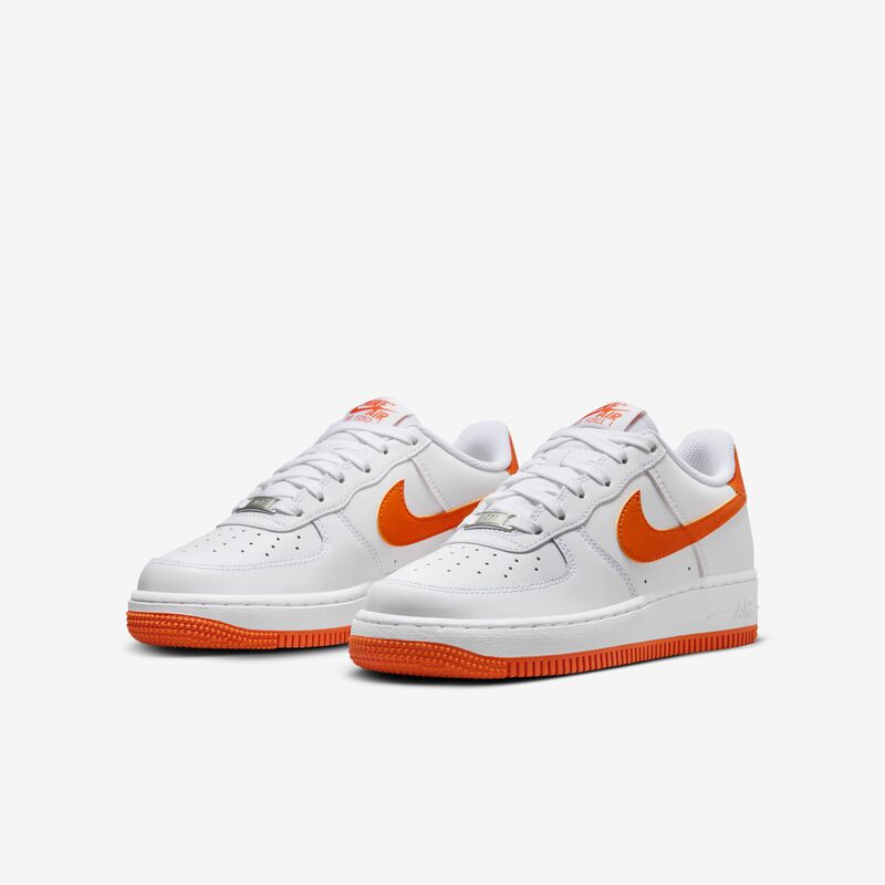 Nike Air Force 1, Blanco/Naranja De Seguridad-Blanco, hi-res