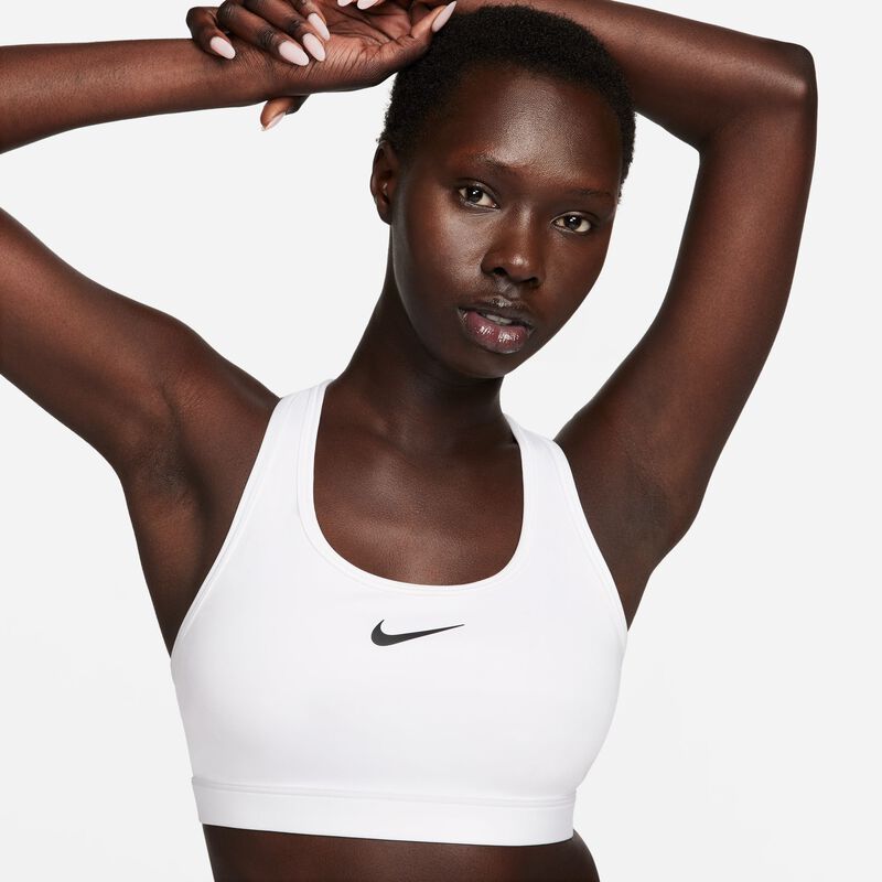 Nike Swoosh Medium Support, Blanco/Malva piedra/Negro, hi-res