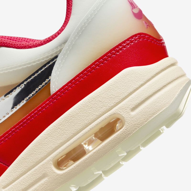 Nike Air Max 1 '87 Premium, Vela/Rojo sirena/Reloj de sol/Plata metalizado, hi-res