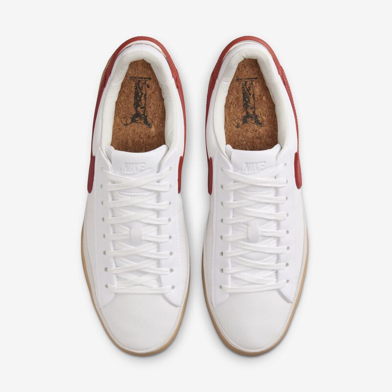 Nike Blazer Phantom Low, Blanco/Blanco cumbre/Amarillo goma/Rojo dragón, hi-res