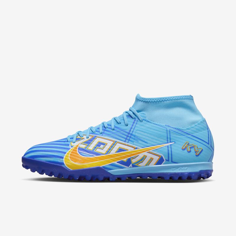Nike Zoom Mercurial Superfly 9 Academy KM TF, Azul báltico/Blanco, hi-res