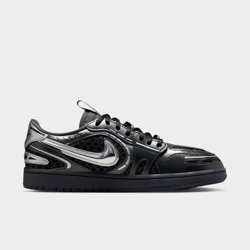 Air Jordan 1 Low Method of Make, Negro/Plateado-Blanco Metalizado, hi-res