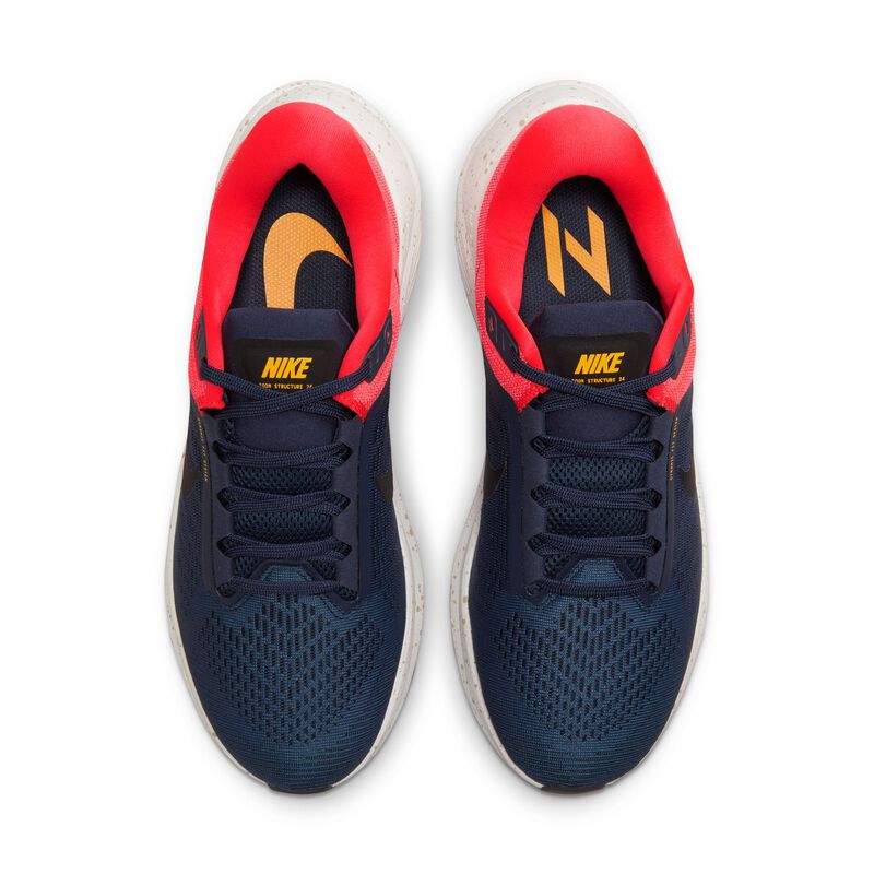 Nike Air Zoom Structure 24, Obsidian/Carmesí brillante/Blanco/Negro, hi-res