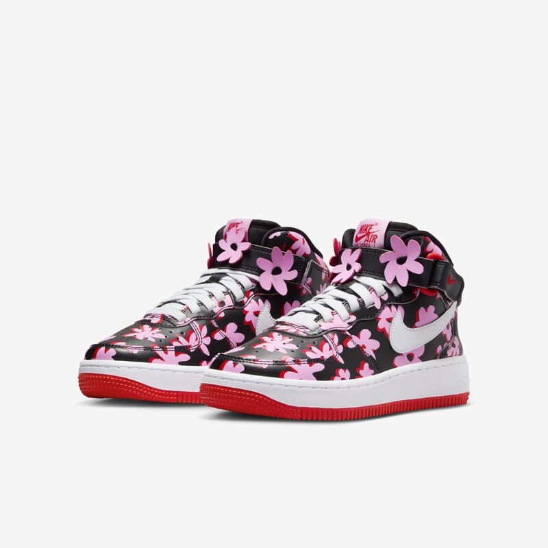 Nike Air Force 1 Mid EasyOn SE, Negro/Blanco-Subida rosa-Rojo Picante, hi-res