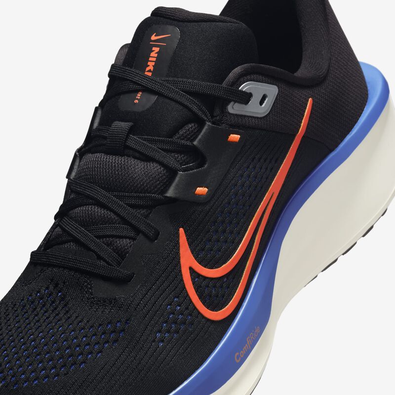 Nike Quest 6, Negro/Azul Astronomía/Marfil Pálido/Hipercarmesí, hi-res
