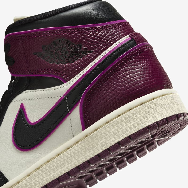 Air Jordan 1 Mid SE, Vela/Negro-Rosa Activo-Bordeos, hi-res