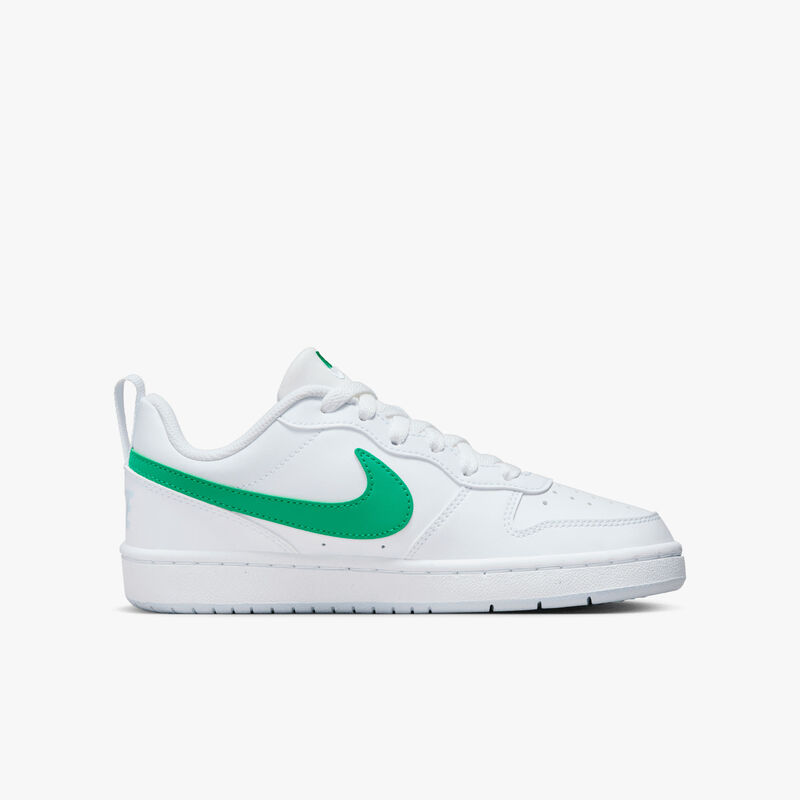 Nike Court Borough Low Recraft, Blanco/Verde Estadio-Gris Fútbol, hi-res