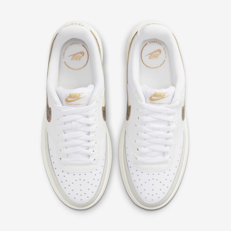 Nike Court Vision Alta, Blanco/Hueso Claro/Vela/Marrón Archaeo, hi-res