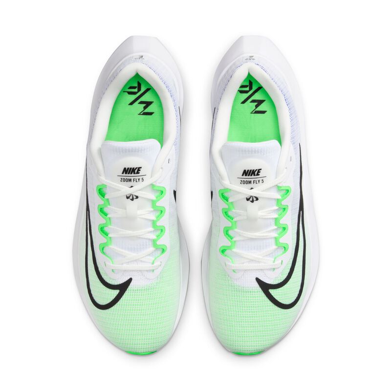 Nike Zoom Fly 5, Blanco/Negro-Verde Strike-Azul Racer, hi-res