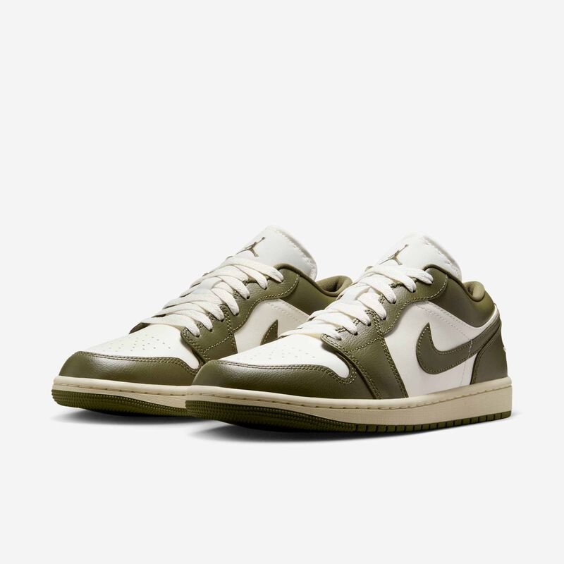 Air Jordan 1 Low, Vela/Leche De Coco/Oliva Medio, hi-res