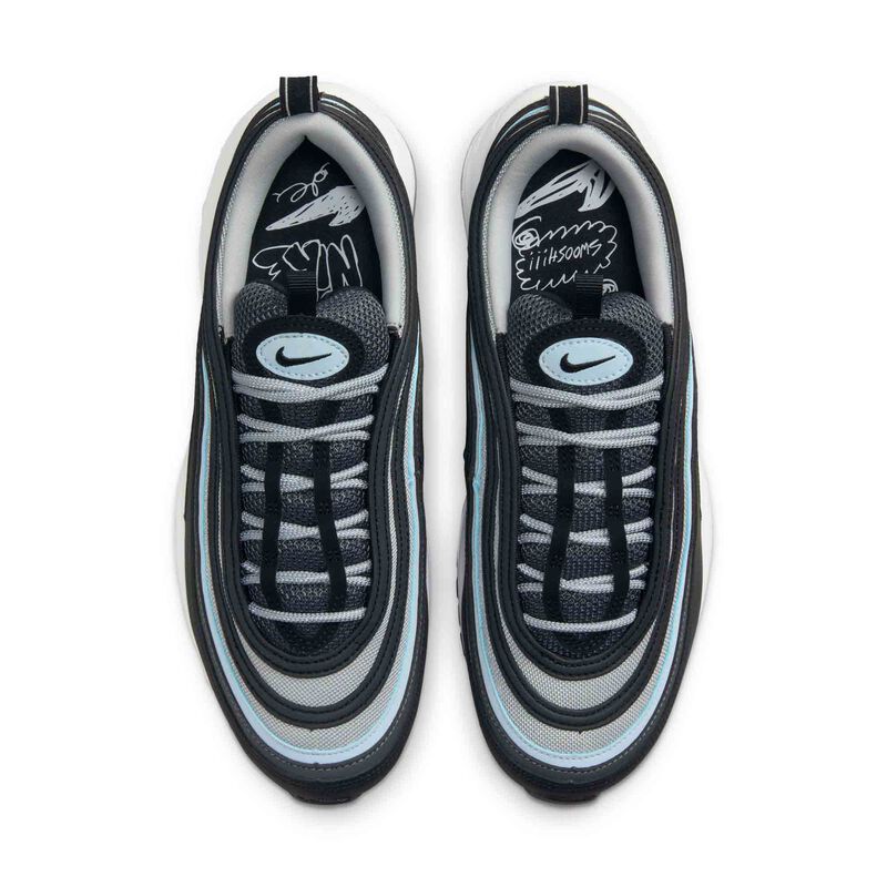 Nike Air Max 97, Negro/Gris hierro/Blanco cumbre/Tinte azul, hi-res