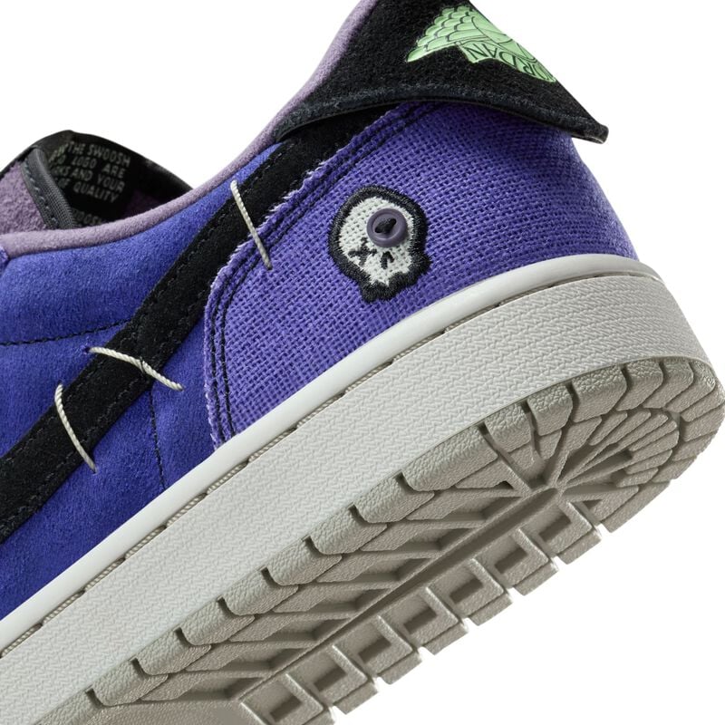 Air Jordan 1 Retro Low OG "Zion Williamson Voodoo", Regency P&uacute;rpura/Vapor Verde-Negro, hi-res