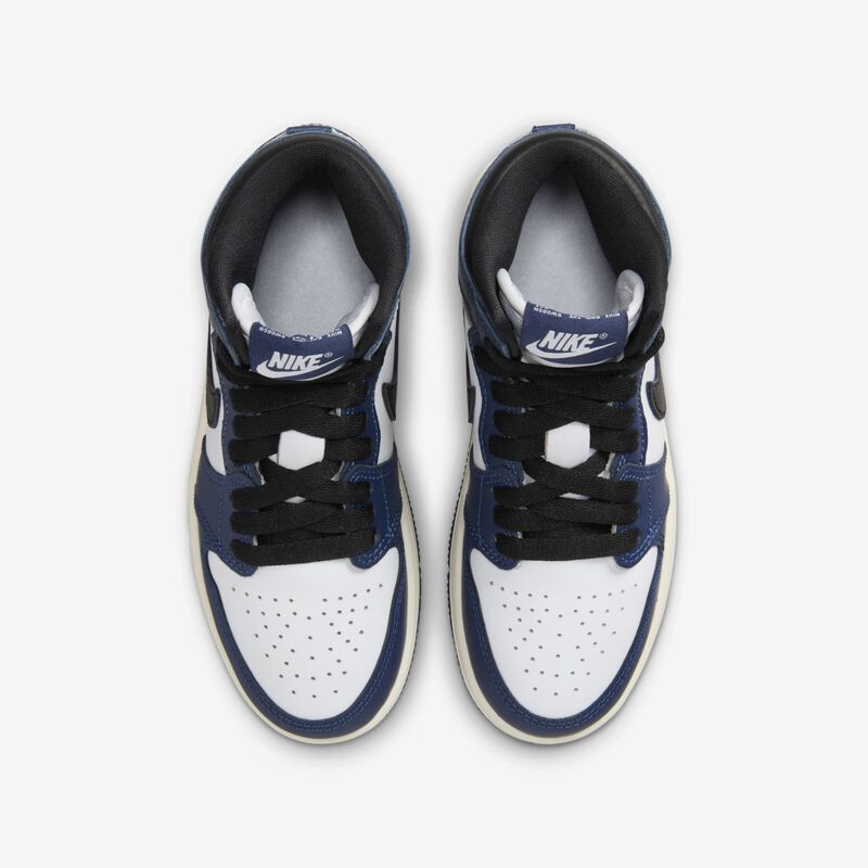 Air Jordan 1 High OG, Azul marino medianoche/Blanco/Vela/Negro, hi-res