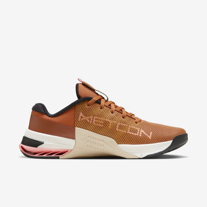 Nike Metcon 8, Rojizo oscuro/Arenales/Vela/Negro, hi-res