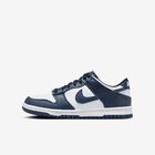 Nike Dunk Low, Blanco/Blanco/Azul Marino Medianoche, hi-res