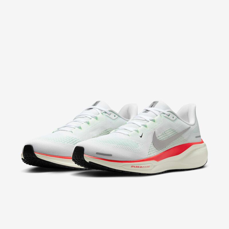 Nike Pegasus 41, Blanco/Barely Green/Carmesí brillante/Plata metalizado, hi-res