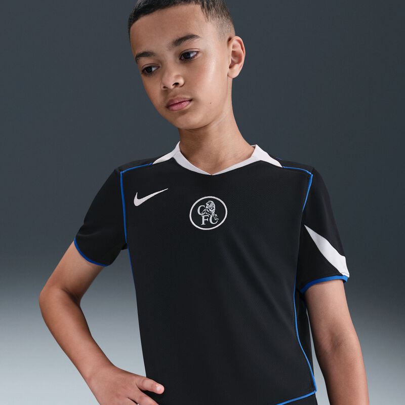 Chelsea FC 2025/26 Stadium Third, Negro/Plata de Campo/Juego Real/Plata de Campo, hi-res